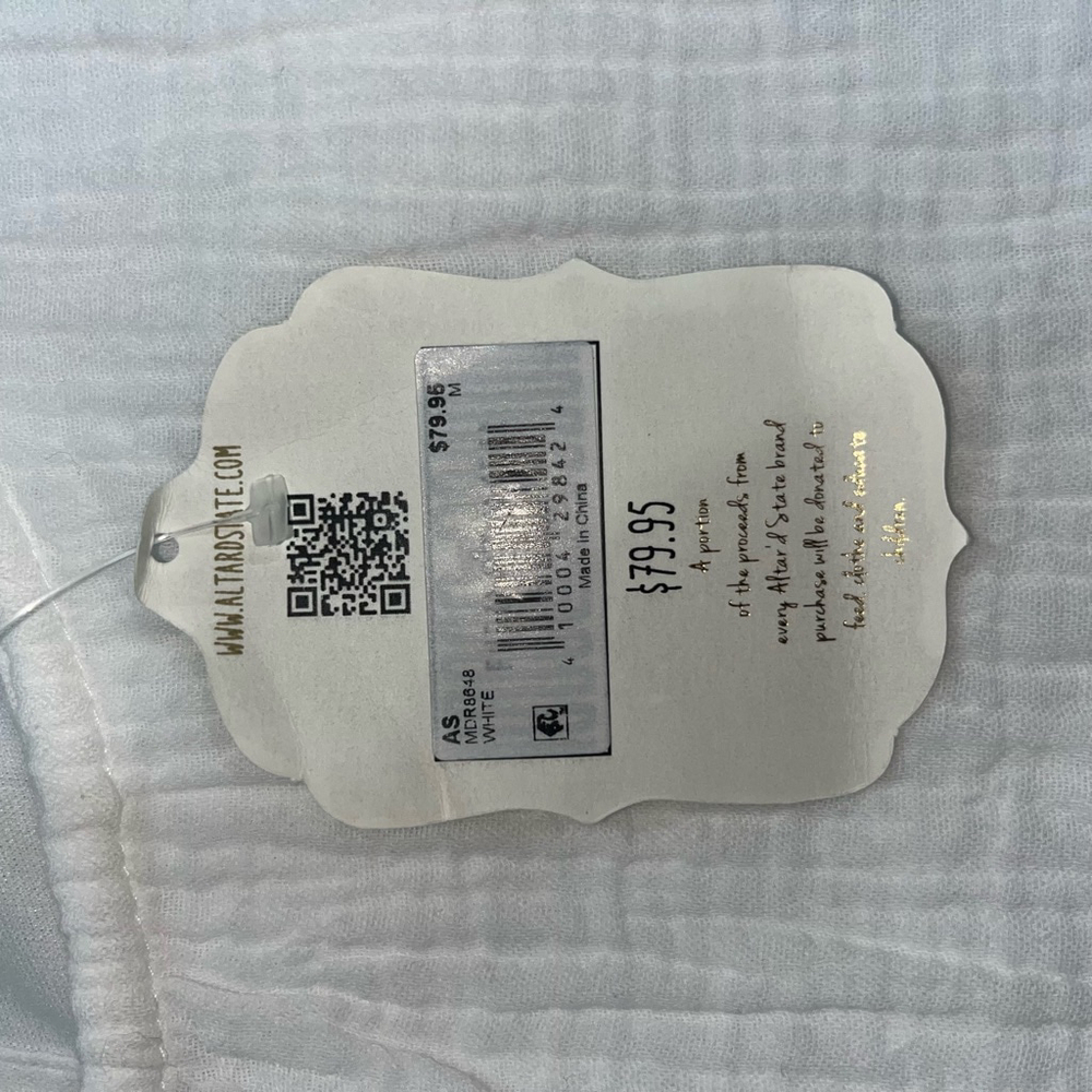 Altard State White Gauze Dress SZ Medium - Picture 6 of 8